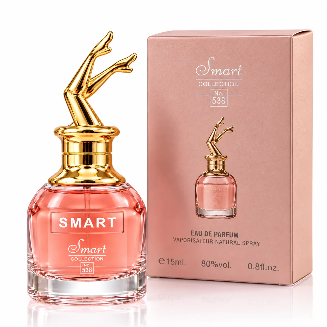 نمای جلوی عطر زنانه اسمارت کالکشن شماره 538 با جعبه