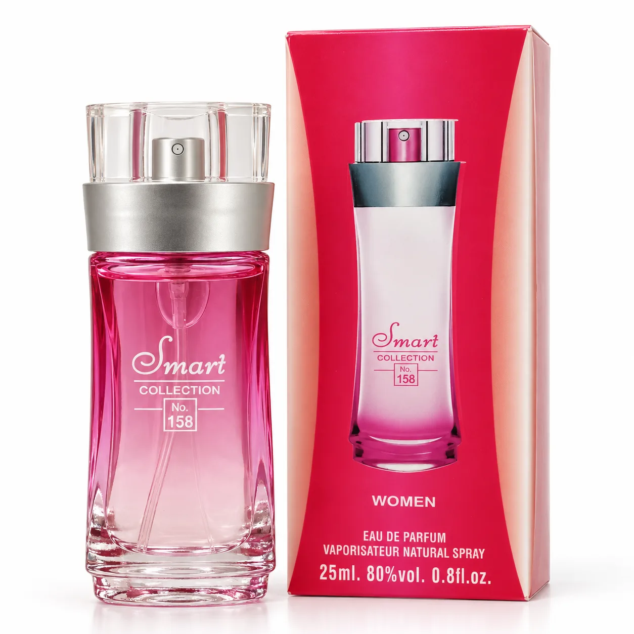 نمای جلوی عطر زنانه اسمارت کالکشن شماره 158 با جعبه