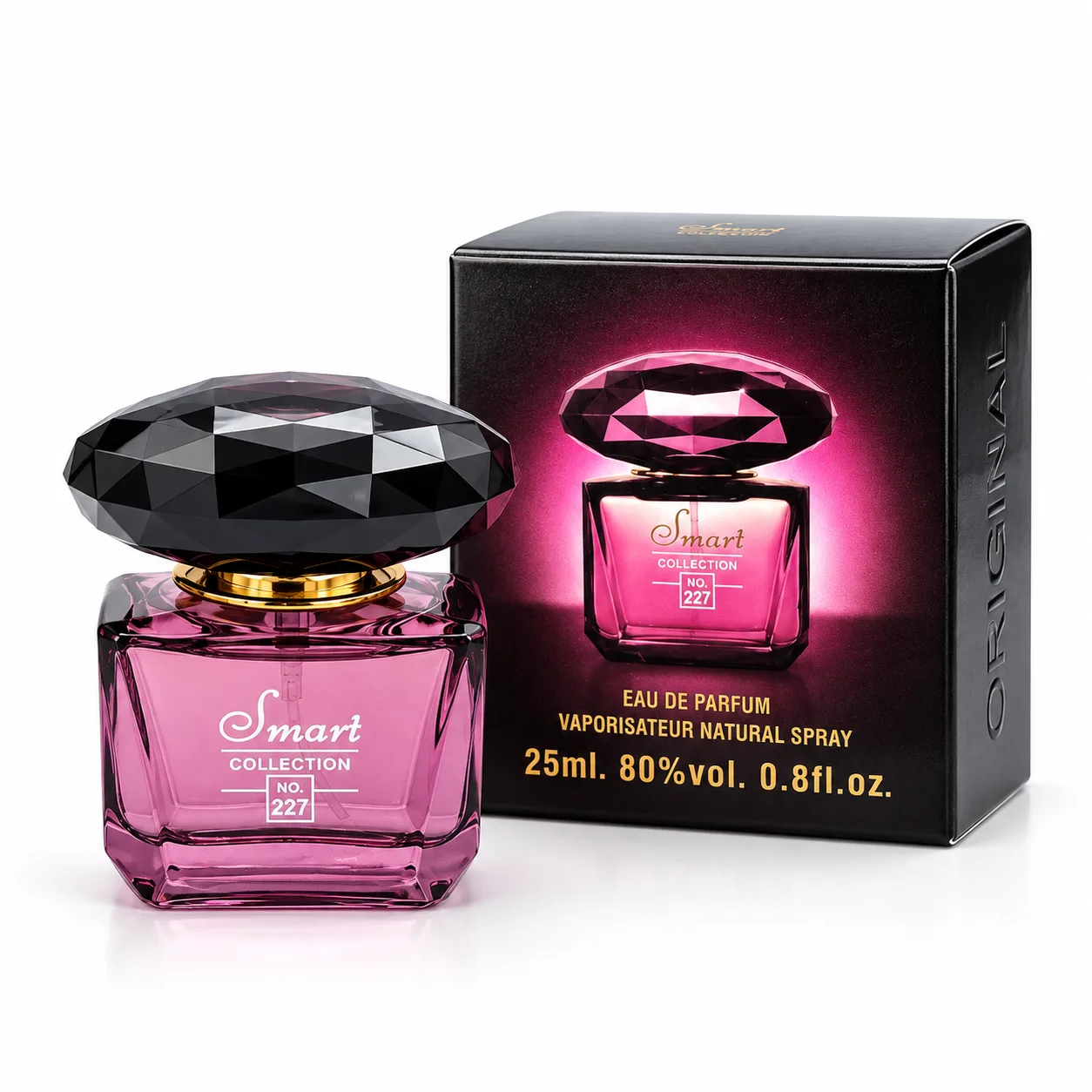 نمای جلوی عطر زنانه اسمارت کالکشن شماره 227 با جعبه