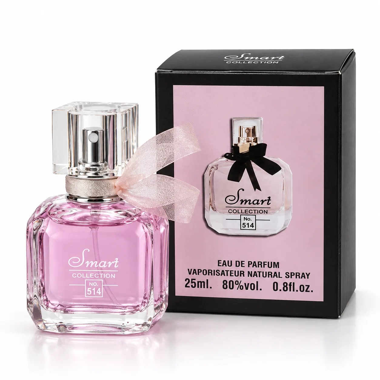 نمای جلوی عطر زنانه اسمارت کالکشن شماره 514 با جعبه